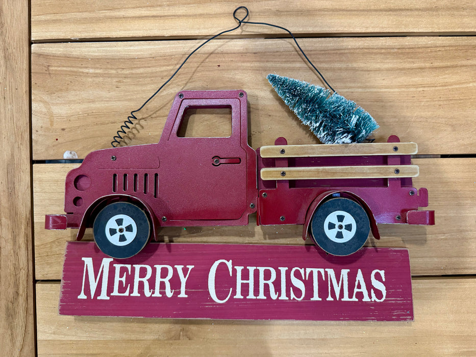 Red Truck Christmas Wall Decor