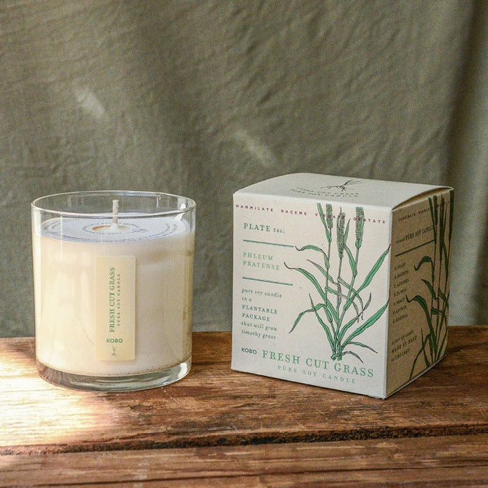 KOBO Fresh Cut Grass Candle- Plant the Box