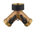 2-Way Metal Hose Connector (brass/black)
