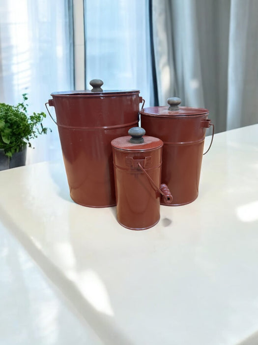 Rustic Canisters - Set of 3