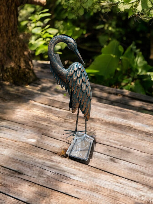 Metal Heron Statues