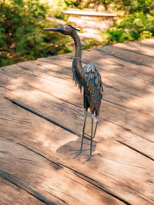 Metal Heron Statues