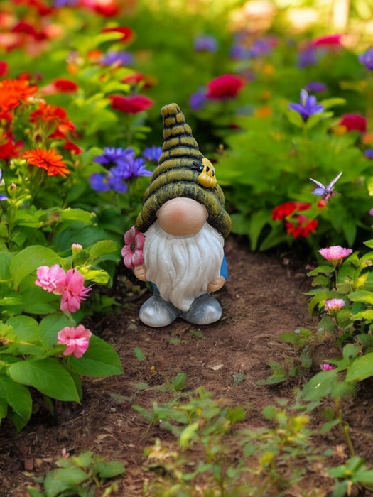 Clay Gnome with Beehive Hat