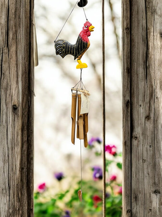 Rooster Bamboo Wind Chime